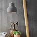 Miikoo1 Cementowa lampa wisząca Antyczne światło Prostota Minimalistyczna vintage cementowa lampa wisząca, przemysłowa Nowoczesny betonowy wiszący abażur w szarym wykończeniu 1-lekka, montowana podtyn