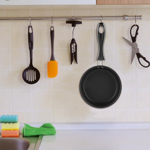 Lwuey Mini Frying Pan, Single Egg Pan Nonstick Serve Eggs Round Omelet Individual Skillet Anti Heat Rubber Long Handle Small Tiny Pans Home Kitchen Cookware Utensil for Pancake Stove Gas Induction Hob by Lwuey - Image 8