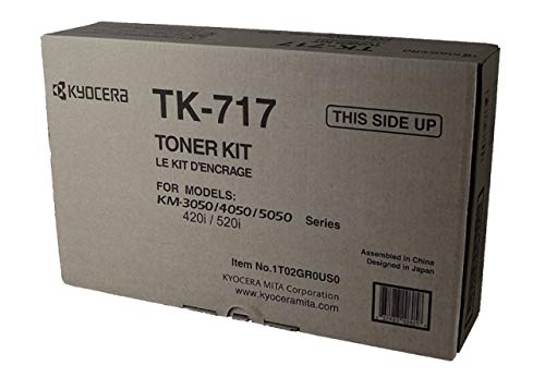 TK717 Noir Kyocera Mita Toner OEM cartouche d'encre d'origine pour imprimante de bureau