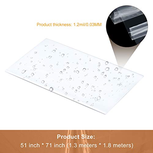Housse de table imperméable anti-éclaboussures nappe plastique transparente BOAO - 3
