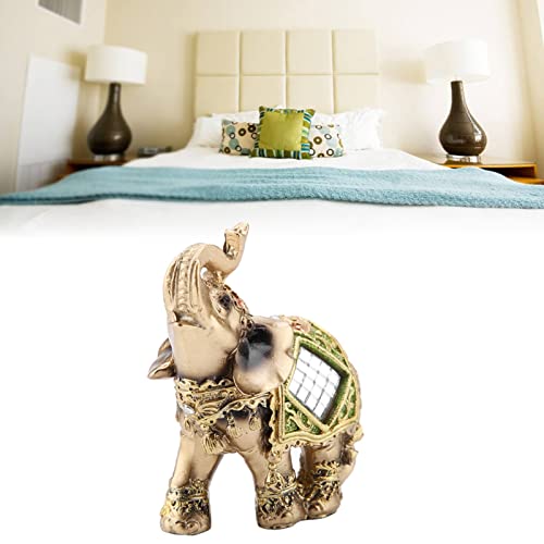 Estatua de Elefante Feng Shui de Resina Verde miniatura 2