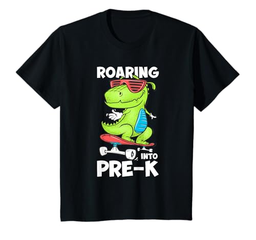 Roaring Into Pre-K Shirt Dinosaur Boy Girl First Day of PreK T-Shirt