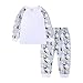 Unisex Kleinkind Kinder Jungen Mädchen Outfits Langarm Tops Hose Osterhase-Ei Pyjama Home Wear Nachtwäsche Set Langarm Pyjamas Sets Kinder Festlich Home Kleidung (1-4Y) 2022 Neu Bekleidungssets