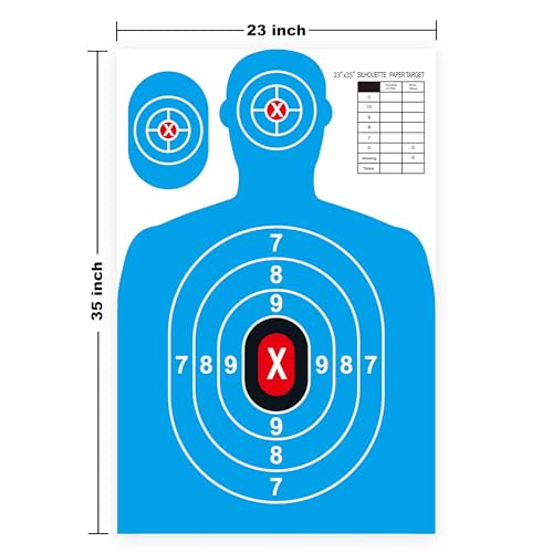 paper shooting targets for range bulk 23343534 silhouette with red bullseyeheavy duty shooting targets paperindoor and outdoor usesuitable for handgunsbb gunsairsoftrifles