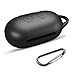 Portable Carrying Case for Samsung Galaxy Buds 2019, GONJOY Protective Silicone Cover and Skin for Samsung Galaxy Buds with Anti-Lost & Shockproof, Can be Charged Directly with Case (Black)
