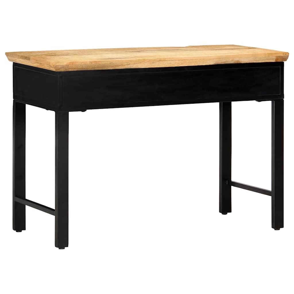 Scrivania in legno di mango massiccio, 110 x 50 x 76 cm, con 2 cassetti