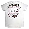 Metallica T Shirt One Landmine Band Logo Official Mens White S #1