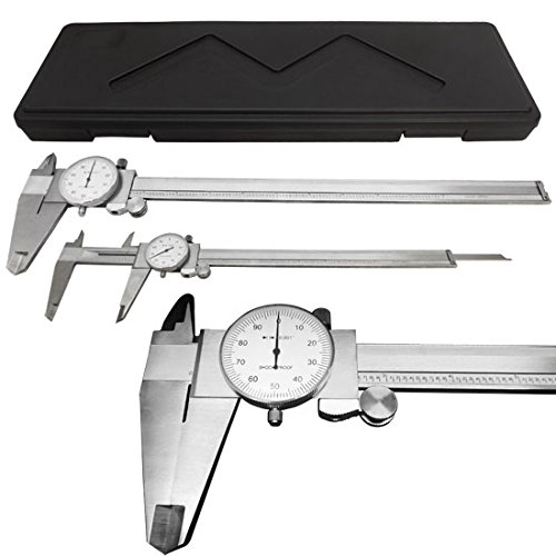 Stainless Steel 12' Mechanical Dial Caliper Measures Outside Inside Ruler Scale