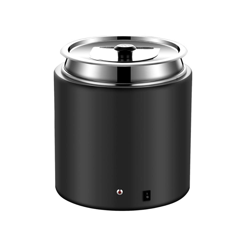 Soup Kettle Warmer 10L Countertop Food Kettle Warmer Soup Hoter (Black)
