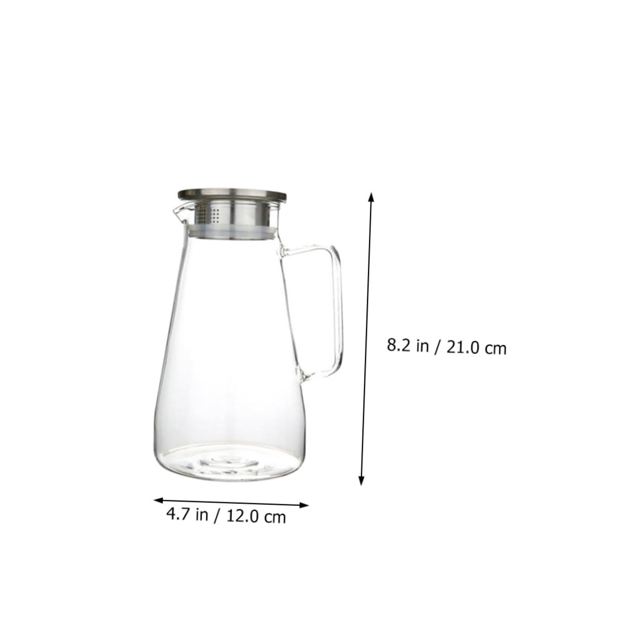 Sosoport Taza De Agua Hervida Jarra De Vidrio Transparente De Jarra De Agua Fría Para Hervir De Jugo Moderno Para Despensa De Cocina