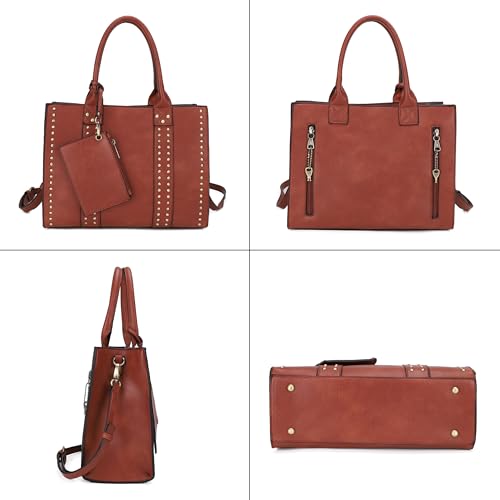 Image of JESSIE & JAMES Satchel Purses for Women Shoulder Bags Crossbody Top Handle Handbags with Adjustable Strap Card Pouch
