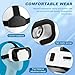 VR Headset for Phone with Controller,Virtual Reality Goggles,110° FOV VR Goggles, 3D Glasses Headset Helmets For VRs Game Video Movies Education Fit 4.7-6“ Screen(White+Black,Size:6.14*3.98*3.46inch)