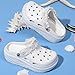 Platform Clogs for Women's Outdoor Fashion Charms Beach Shoes Summer Lightweight Slippers White Streamer 42