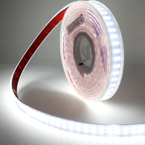 Image of LEDENET High Bright LED Strip Lights 5050 900LEDs Double Row 6500K Daylight White 12V DC LED Tape Light Flexible LED Strip Lighting Waterproof IP67 Outdoor Use 16.4ft