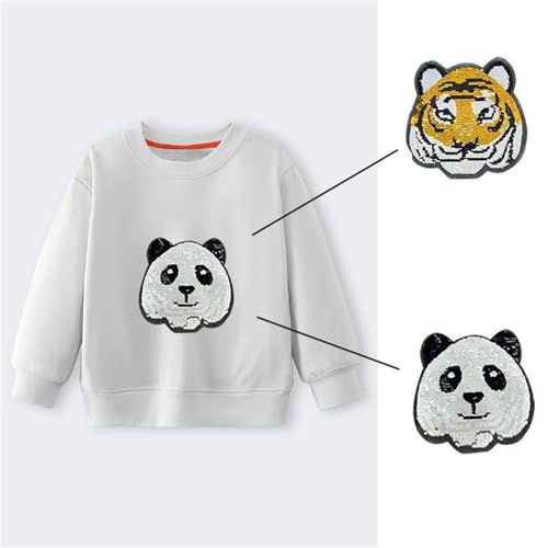Boys And Girls Pullover Spring And Autumn Multi Color Sequins Big Children Long Sleeves Leisure Children Hood2
