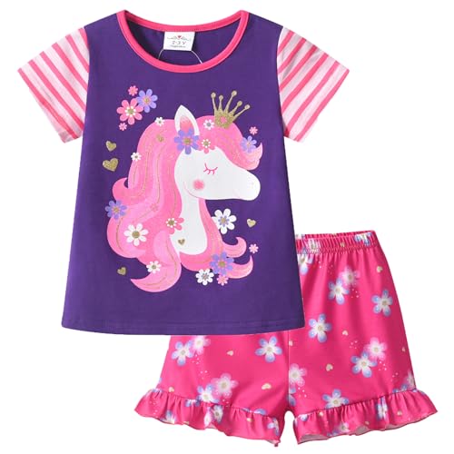 Image of VIKITA girls summer clothes toddler tshirts & shorts clothing sets cute birthday gifts for little kids
