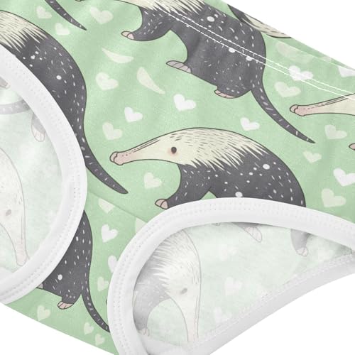 Wusikd Cute Gray Girls' Underwear Cotton Green Girls Briefs Soft Toddler Underwear 2T4