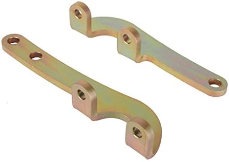 Speedway Motors Flat Plate Steering Arms Plain Steel Pair, Cross Steering Linkage Arms with 5/8 Inch Rod End Holes, Zinc Plated, Compatible with 1937-1948 Ford Spindles