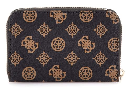 GUESS Laurel Zip Around Wallet M Mocha Logo