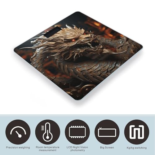 Báscula digital para baño con vidrio templado y display LCD miniatura 3