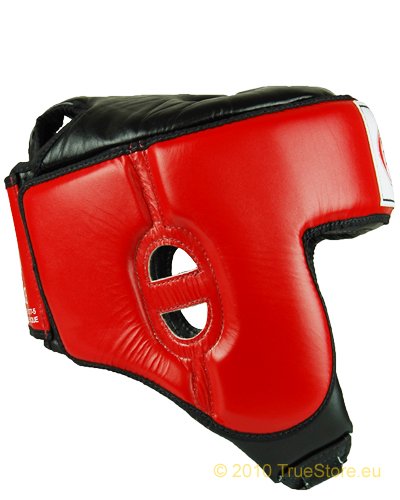 Foto von Fairtex Muay Thai und Kickbox Wettkampf Kopfschutz HG9, rot/schwarz, M