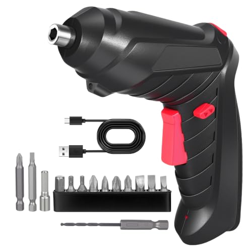 Rechargeable-Cordless-Screwdriver-with-Led-Light-Compact-67In Rechargeable Cordless Screwdriver with Led Light Compact 6.7In - Image 1