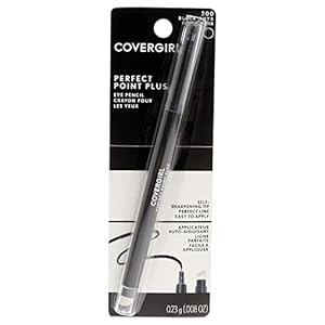 COVERGIRL Perfect Point Plus Eyeliner Pencil, Black Onyx Pack of 1, Long-Lasting, Versatile Black Eyeliner, Soft Smudging Tip, No Sharpening Needed