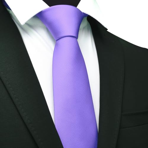 Image of GUSLESON Classic New 3.15 inch(8cm) Men's Solid Color Necktie Wedding Business Tie + Gift Box