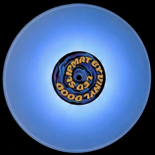 Image of The World's first LED Slipmat for Turntables by Vinyl Dood. PATENT PENDING. Acrylic, Dynamic LED Patterns, Multiple Colors, Fully portable, Rechargeable, Remote Included