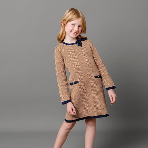 Image of Hope & Henry Girls' Milano Tipped Sweater Dress