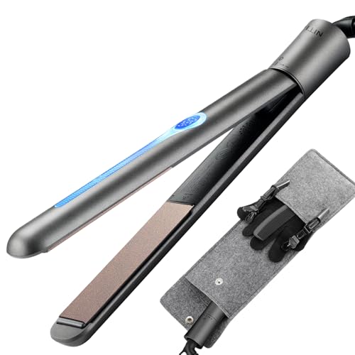 NITION Ceramic Tourmaline Hair Straighteners LCD Flat Iron MCH 10s Fast Heating Up. 1' Smooth 3D...