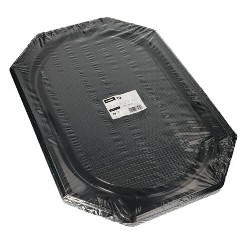 100 Servierplatten, PET 55 x 36 cm schwarz Partyplatte