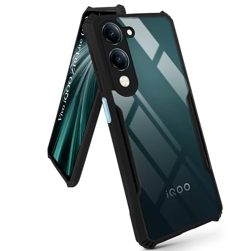 Image of Jkobi Back Cover Case for Vivo iQOO Z10 Lite (Shockproof with Polycarbonate Clear Panel | Professional Black)