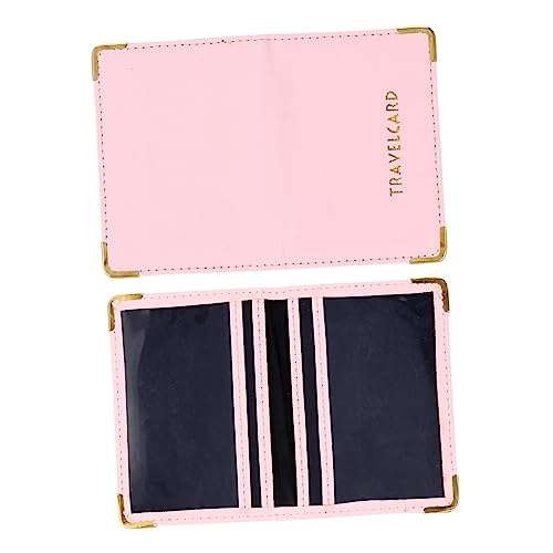 Angoily Bank Id Protective Cover Card Protector 1pc Sleek Pu Leather Cards Pack Multi-grid Design