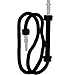 Hookah Hose 6.75ft Washable Hookah Hose with Detachable Mouth Tips Soft Textile Covering Durable Shisha Hose (Black)