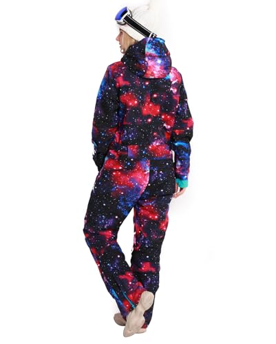 Bluemagic Womens Snowsuit One Pieces Ski Suits Jumpsuits Colorful Coveralls Snowboard Winter Outdoor (S,GLX 2020)
