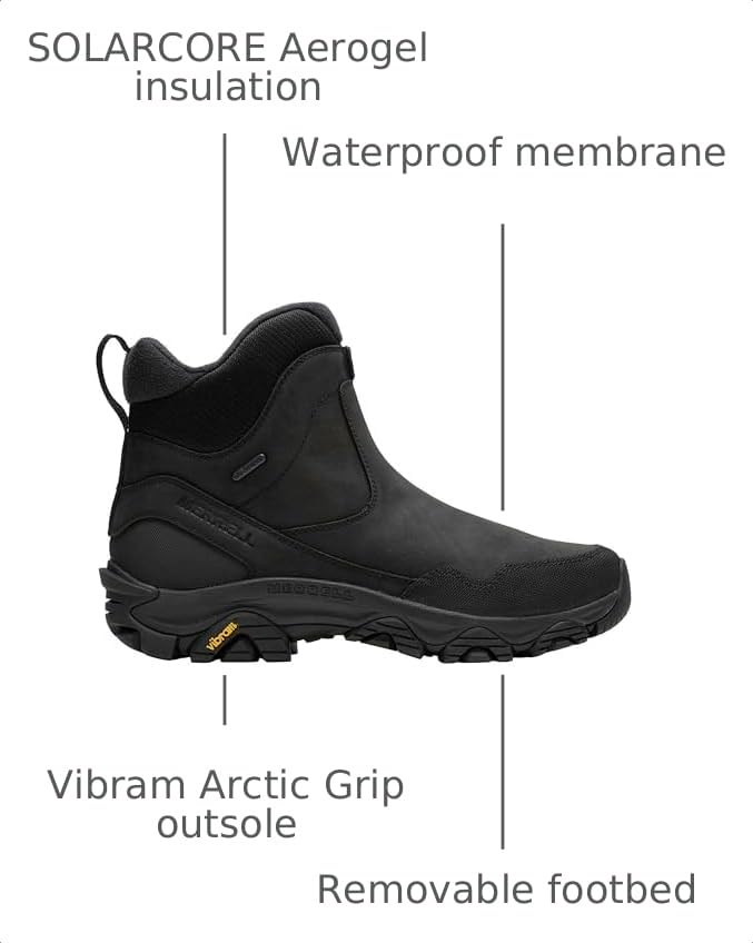 Image of Merrell Men's Coldpack 3 Thermo Tall Zip Waterproof Snow Boots