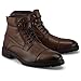 Cox Herren Schnür-Boots aus Leder, Trendiger Halbstiefel mit weicher Decksohle, Freizeit-Stiefel mit robuster Laufsohle, in Braun Braun Glattleder 41