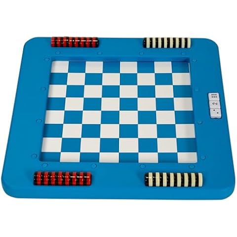 Swim Central Water Sports Floating Multiple Game Chess Checkers Swimming Pool Board - Use in or Out of The Pool Cover
