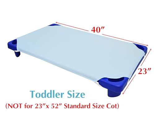 Image of American Baby Company 2 Pack Toddler Cot Sheet 23 inch x 40 inch - Soft & Breathable Microfiber Cot Sheet for Daycare and Preschool, Blue