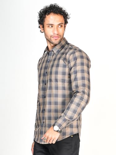 Image of Allen Cooper Checks Shirts for Men - 100% Cotton Comfort Fit Casual and Formal Shirt - Breathable, Soft, Classic Style (Multiple Colors)