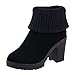 Produktbild Stiefel Damen, LANSKIRT Stiefeletten Boots Frauen Klassische Stiefel mit Blockabsatz Faux Warme Stiefel Ankle Boots