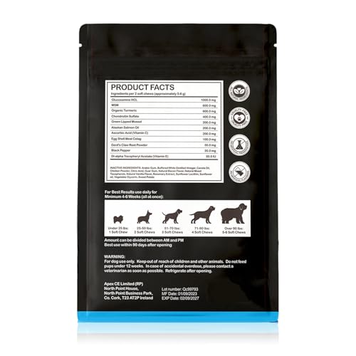 Joint Supplement for Dogs, Dog Joint Supplements with Glucosamine, Chondroitin, Hip & Joints Care for Dogs All Breeds Ages, 60 Softchews - Image 3