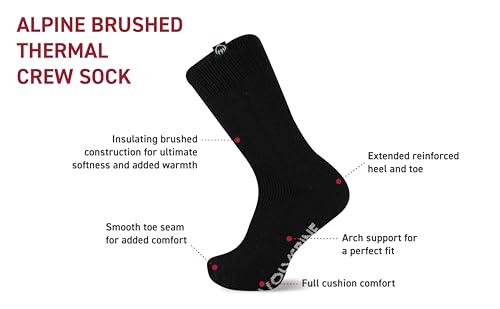 Chaussettes homme haut de gamme Wolverine Alpine pack de 2 couleur rouge - 6