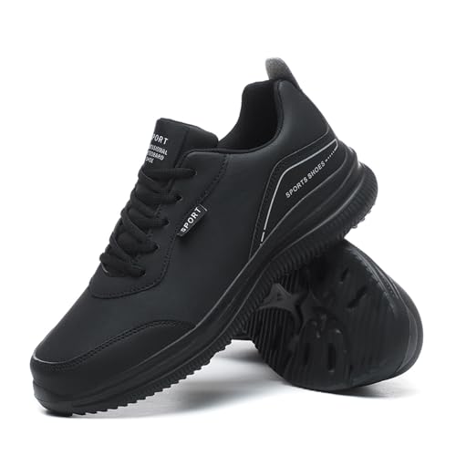 Men's Athletic Running Shoes, Lightweight Athletic Sneakers, Anti-Slip Sport Walking Shoes, Black/White4