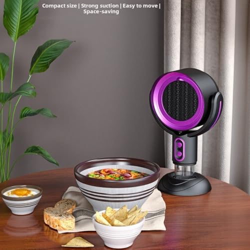 Ventilador de escape de escritorio recargable negro-morado con purificación 5