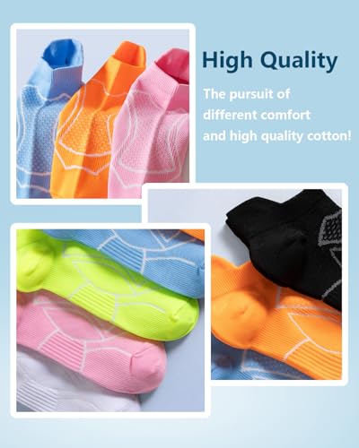 Mens Ankle Socks Athletic Running Socks Ultra Thin Breathable Non-Slip Socks Quick Dry Shock Absorbing Socks 5 Pairs4