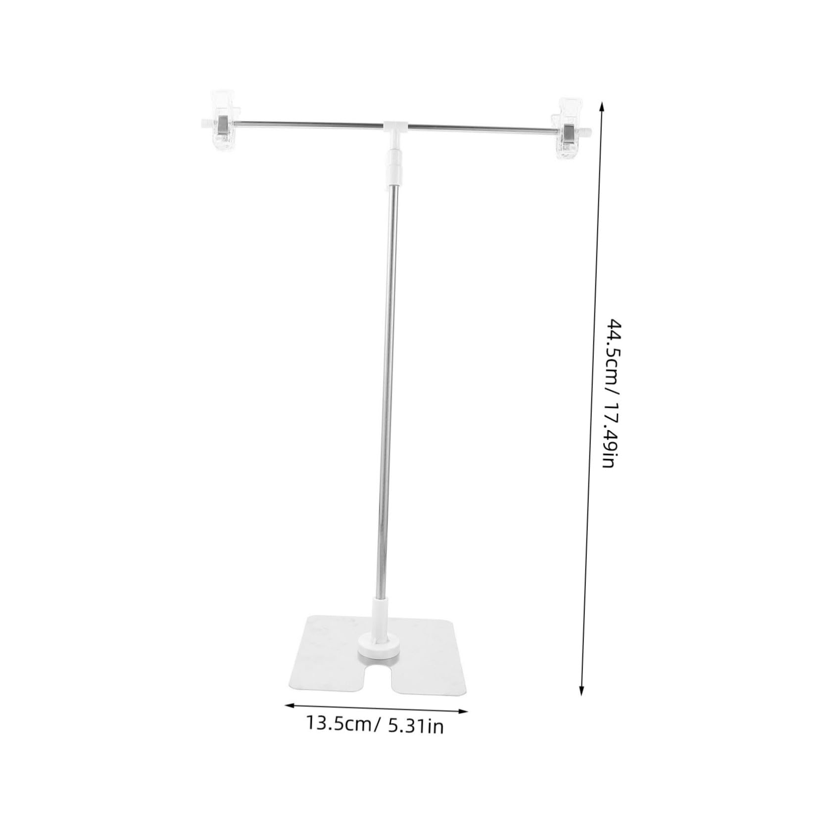 Mini Soporte de Fondo de Mesa Ajustable de Acero Inoxidable Blanco