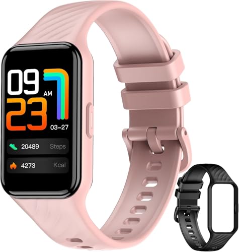 Baolubao Smartwatch, Smartwatch Hombre Mujer, Reloj Inteligente Mujer, Diseño Fino, Oxímetro, Podómetro, Pulsometro, Compatible con Android iOS, Pulsera Actividad Impermeable IP68 IT(2 Correa)