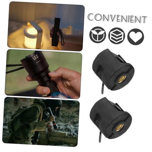 Tapa del interruptor linterna para reparar botones dañados juego Amosfun de cubiertas plateadas 3